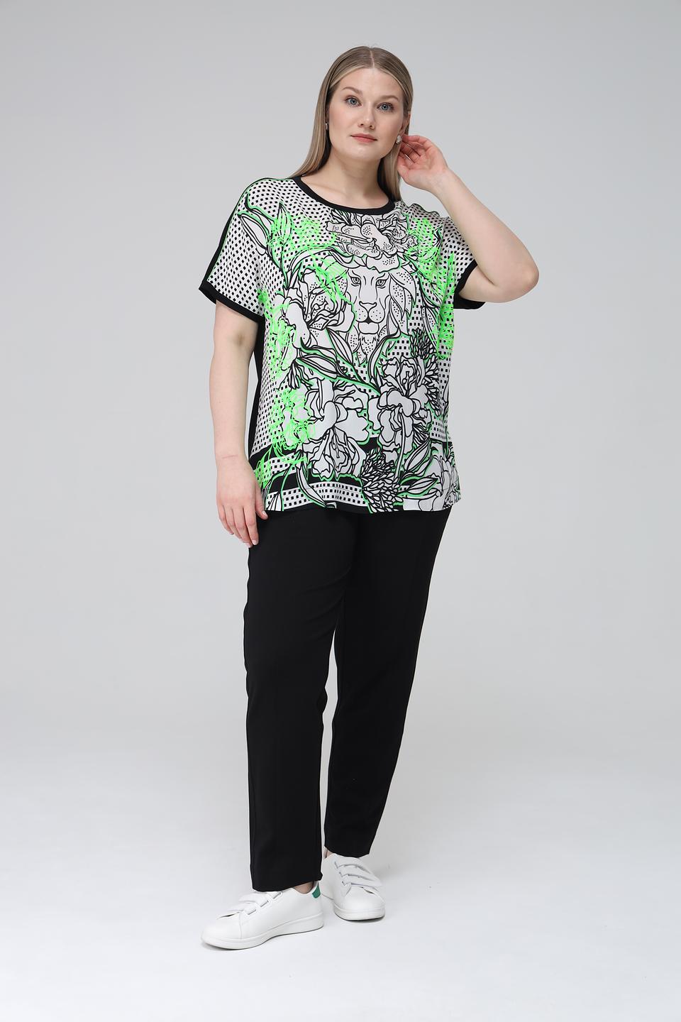 Блуза Frapp с принтом льва