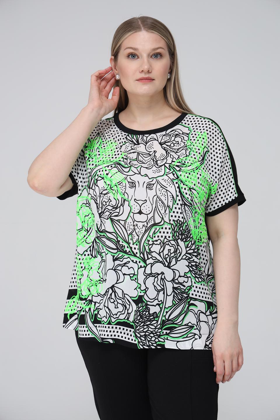 Блуза Frapp с принтом льва