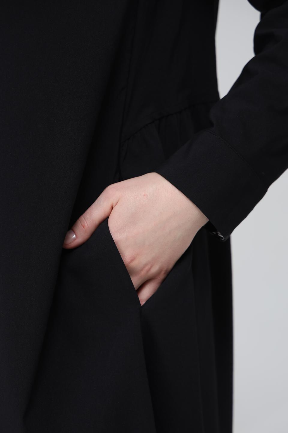 Платье рубашка Frapp чёрное