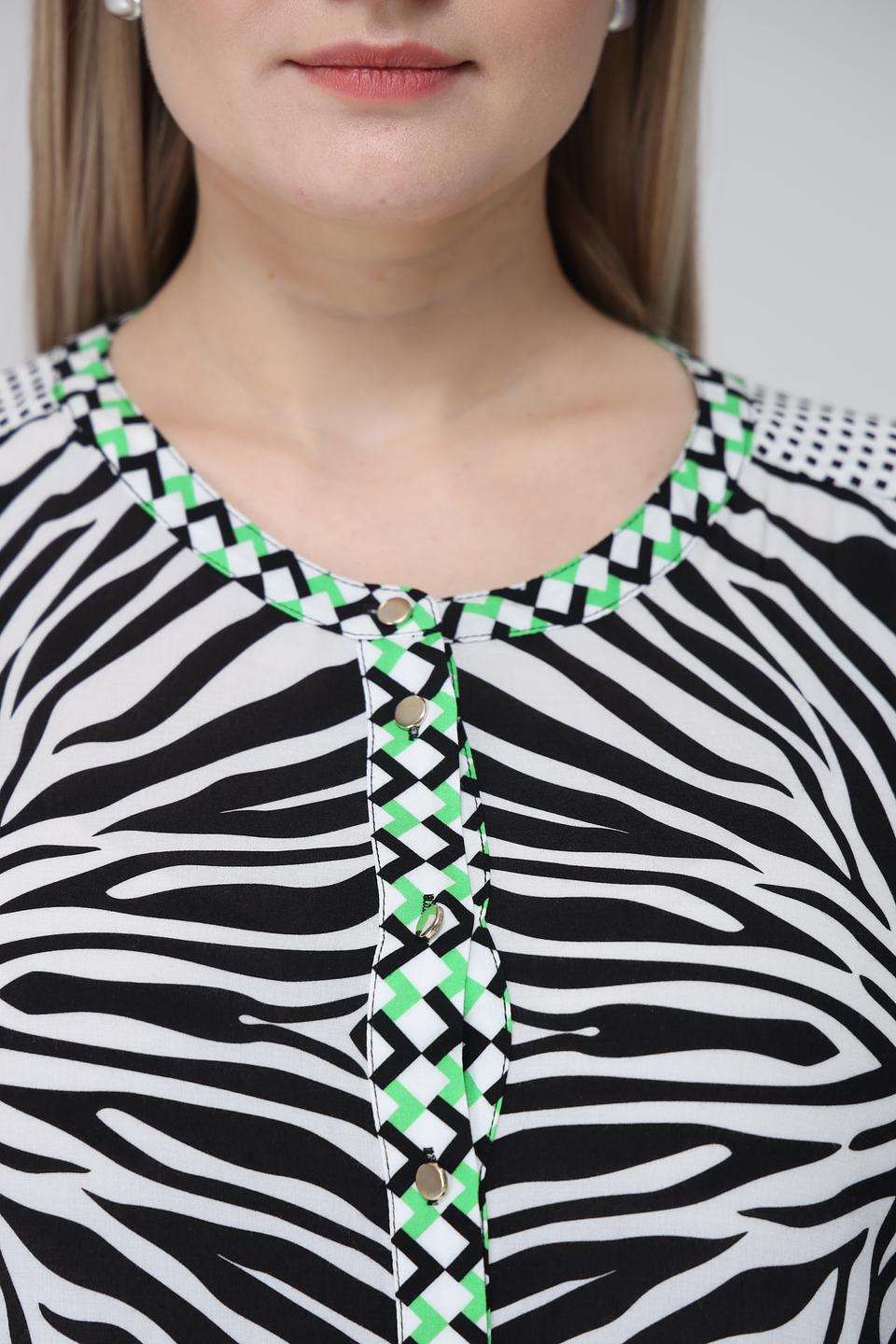 Платье Frapp приталенное зебра