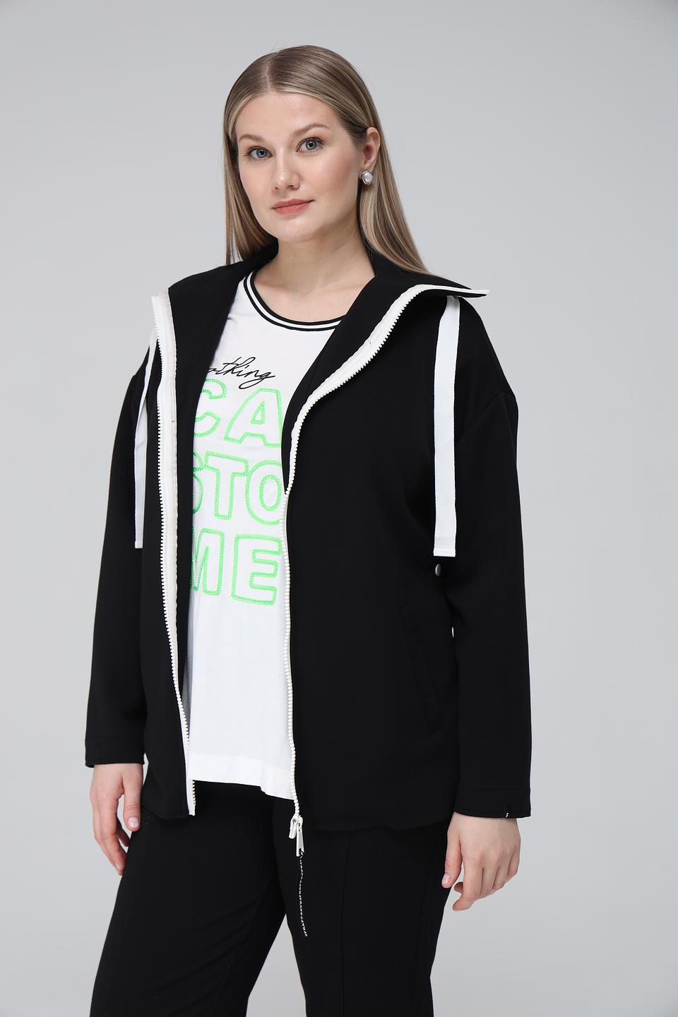Жакет Frapp с молнией чёрный