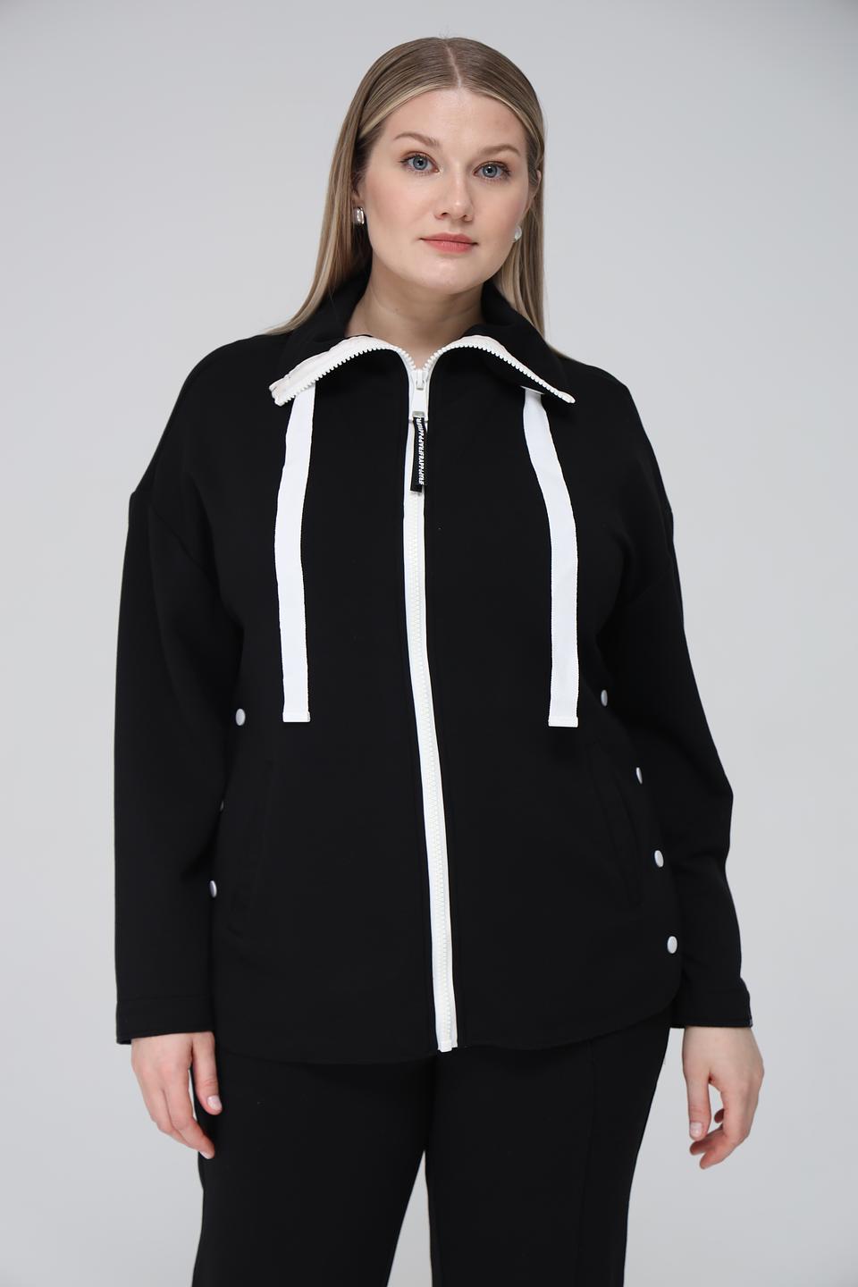 Жакет Frapp с молнией чёрный