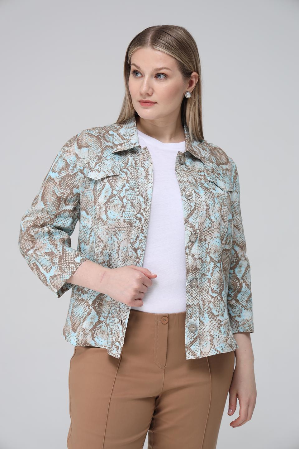 Жакет Lebek с принтом reptile