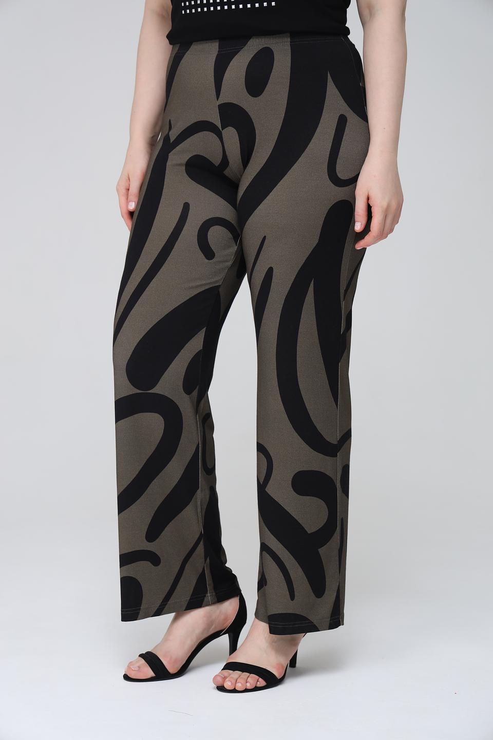 Брюки Doris Streich с принтом хаки