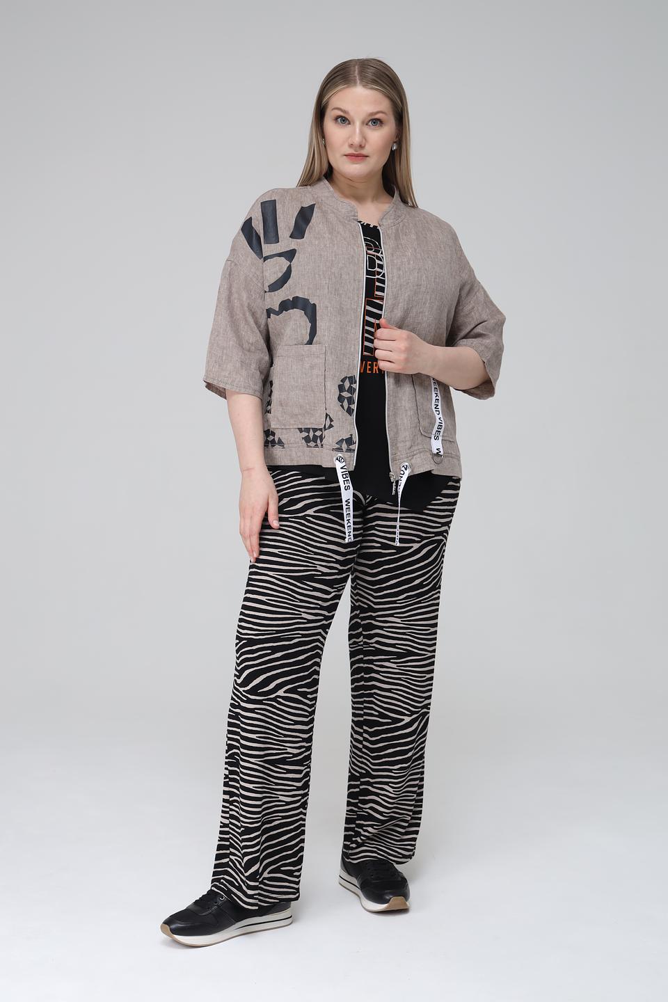 Жакет Doris Streich с принтом бежевый