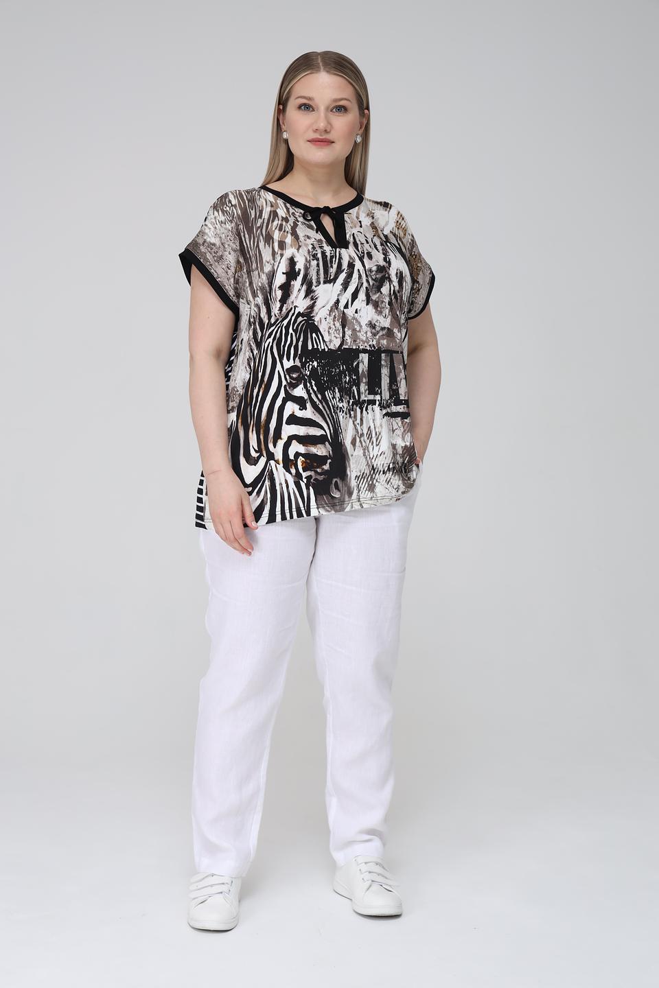Футболка Doris Streich с принтом зебры