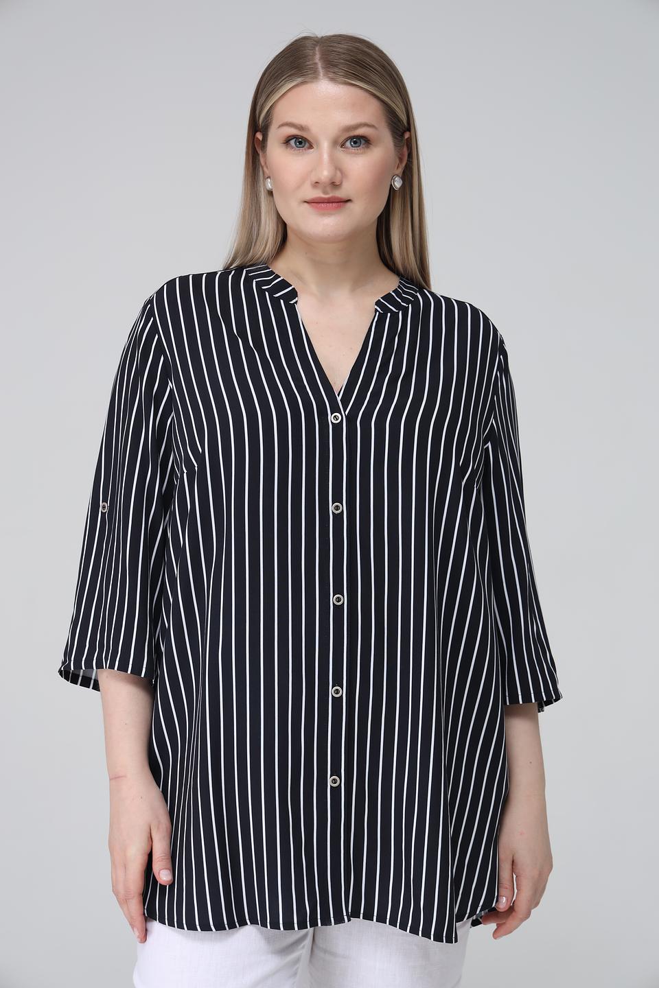 Блуза Doris Streich в полоску черная