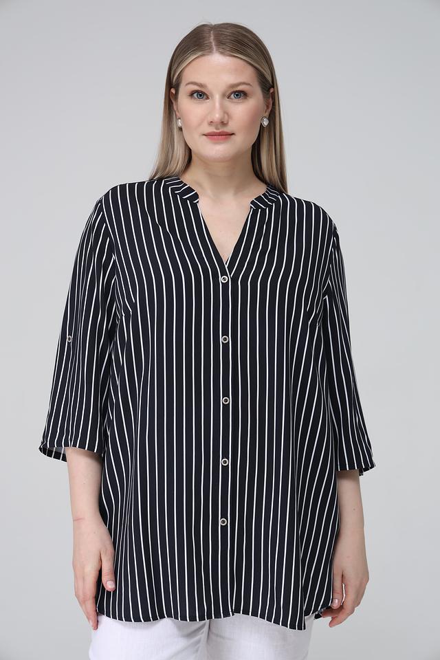 Блуза Doris Streich в полоску черная
