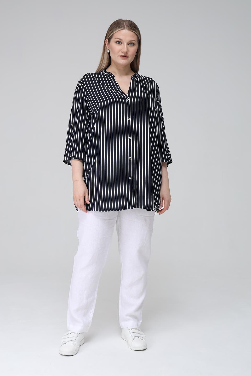 Блуза Doris Streich в полоску черная
