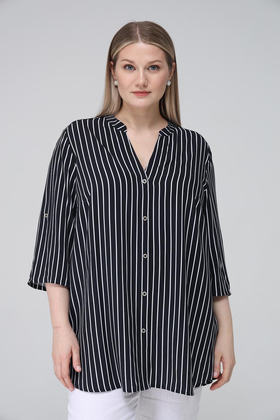 Блуза Doris Streich в полоску черная