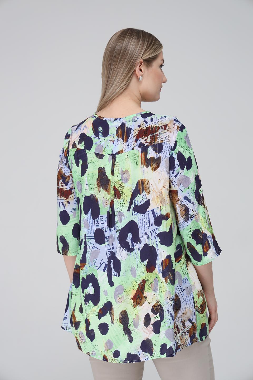 Блуза Doris Streich с принтом лайм