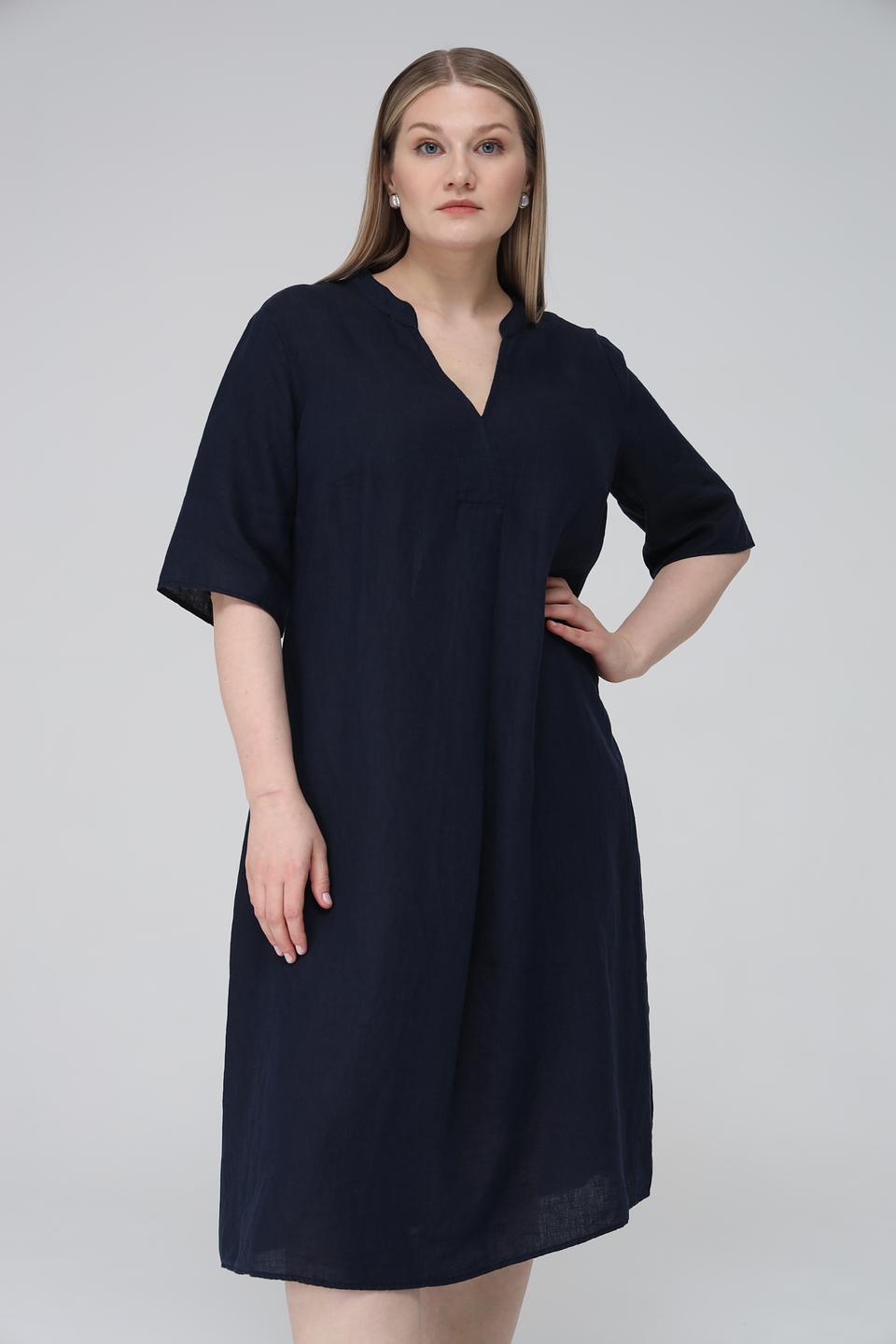 Платье Doris Streich лен тёмно-синее