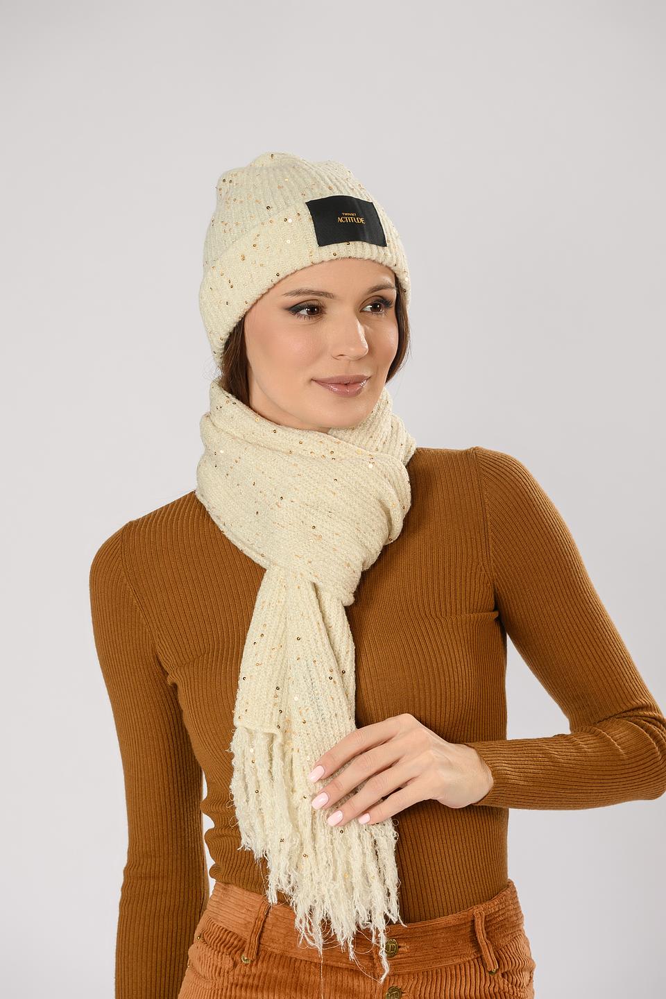 Шарф Twin Set Actitude бежевый