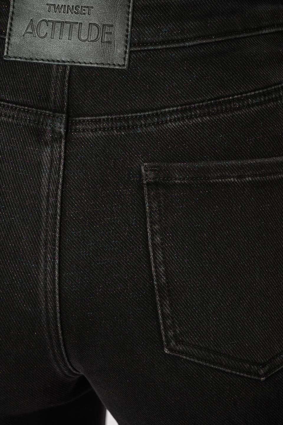Джинсы Twin Set Actitude чёрные клеш