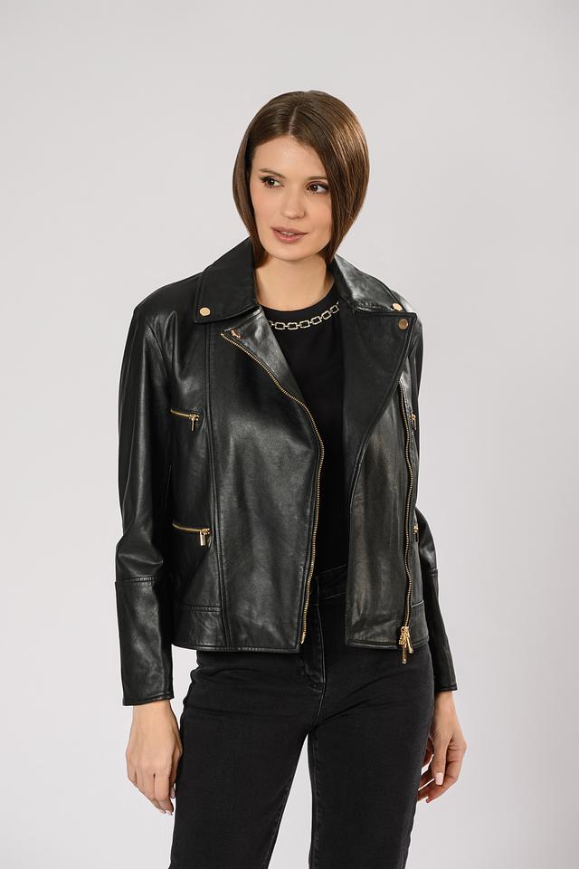 Жакет кожаный Penny Black Grey чёрный