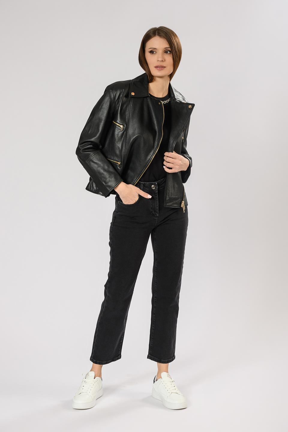 Жакет кожаный Penny Black Grey чёрный