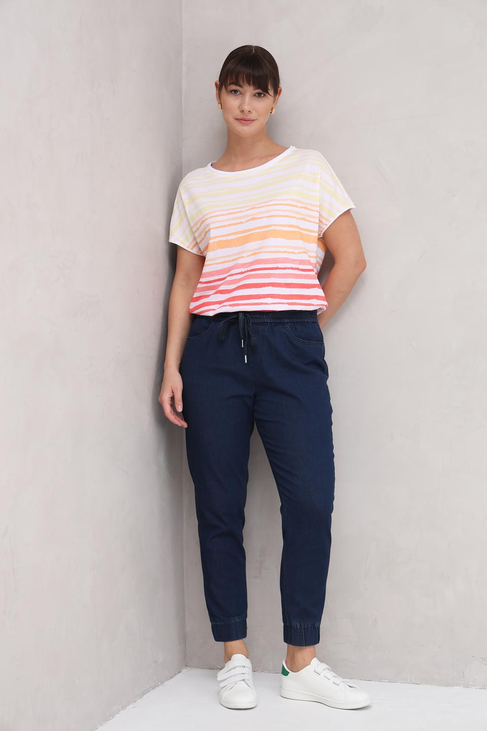 Джинсы Time Zone с манжетами синие