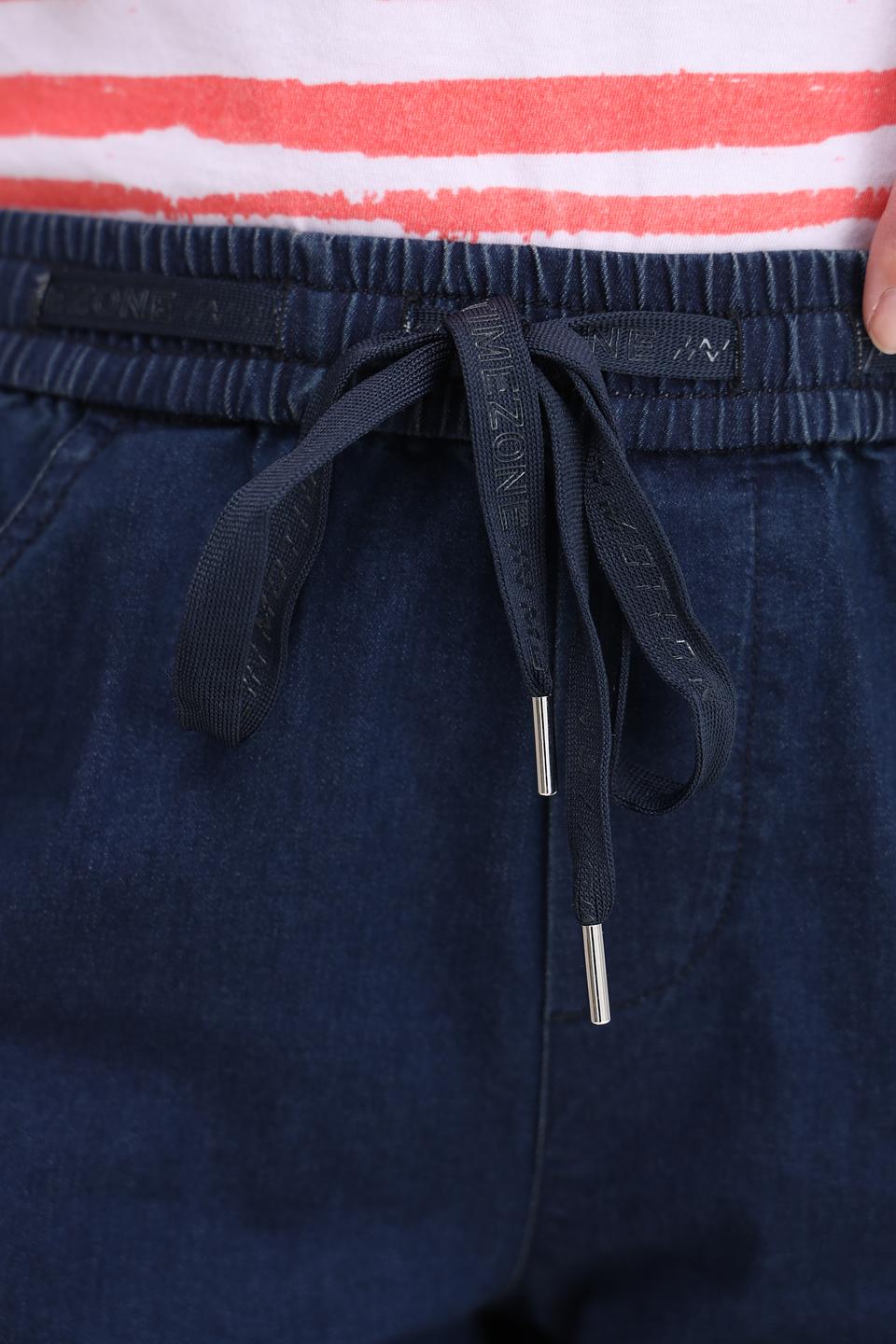 Джинсы Time Zone с манжетами синие