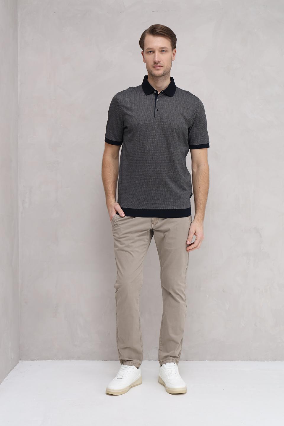 Поло Bugatti с узором графит