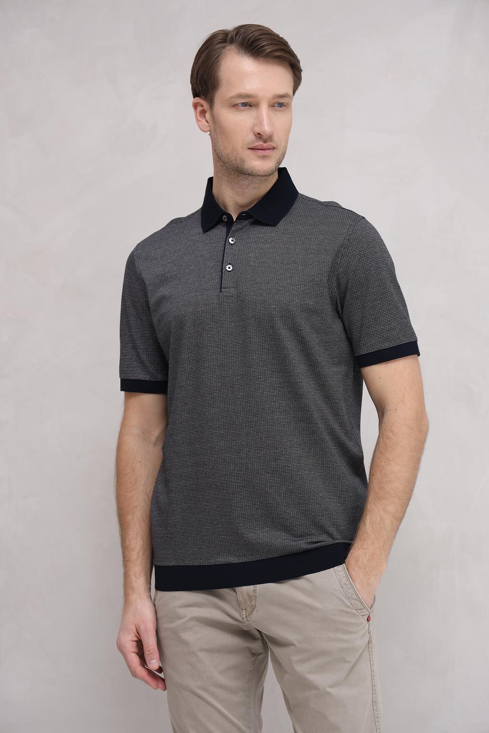 Поло Bugatti с узором графит