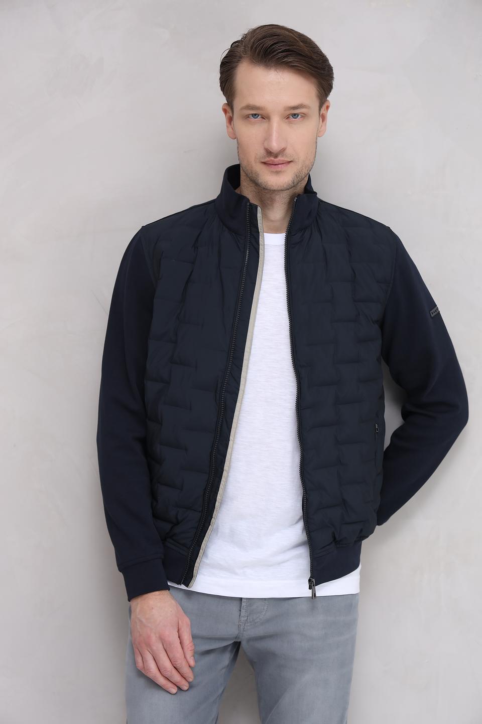 Кардиган Bugatti стеганый темно-синий