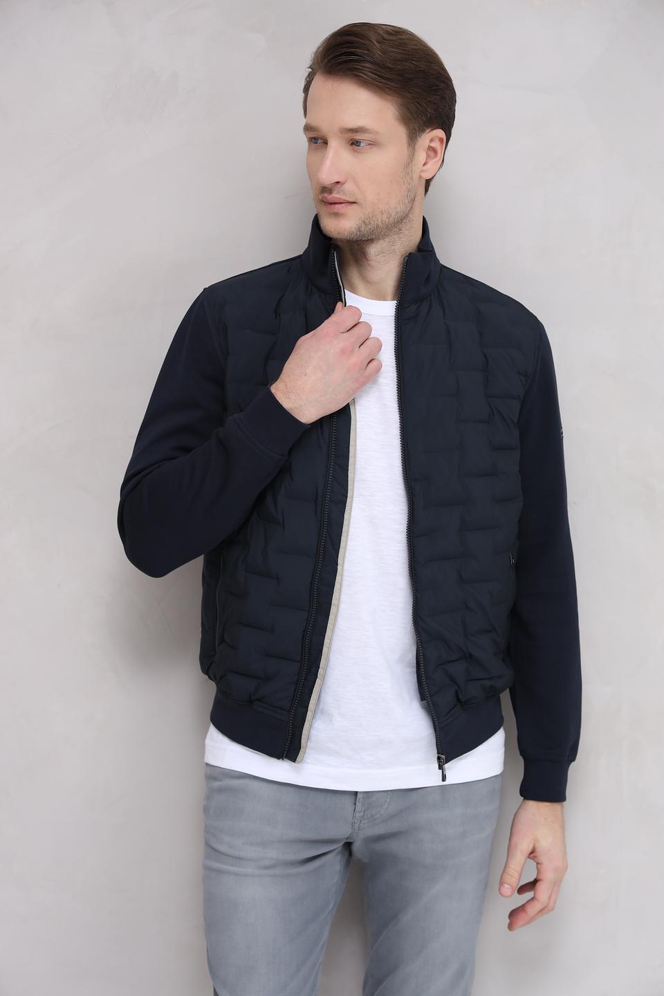 Кардиган Bugatti стеганый темно-синий