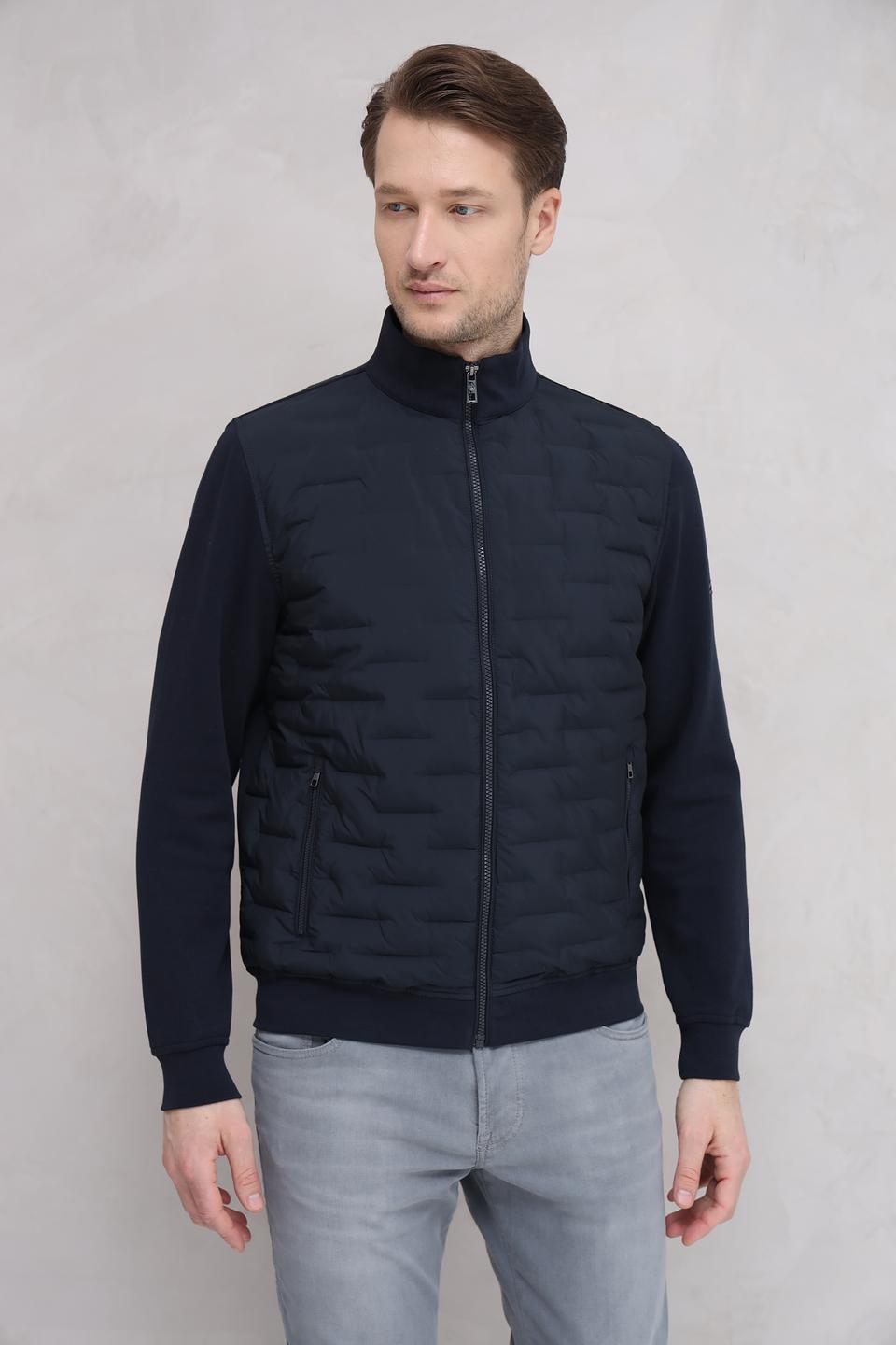 Кардиган Bugatti стеганый темно-синий