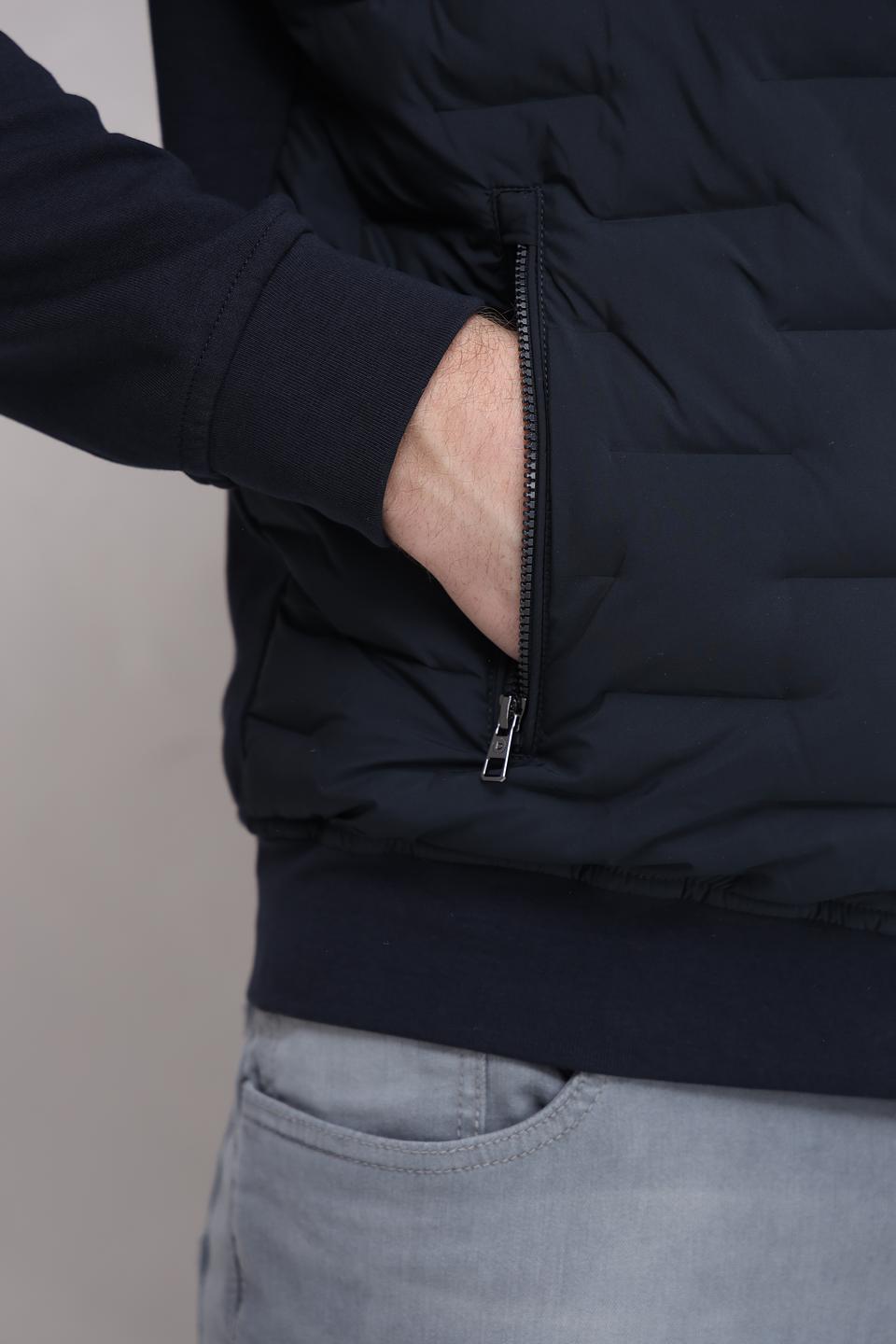 Кардиган Bugatti стеганый темно-синий