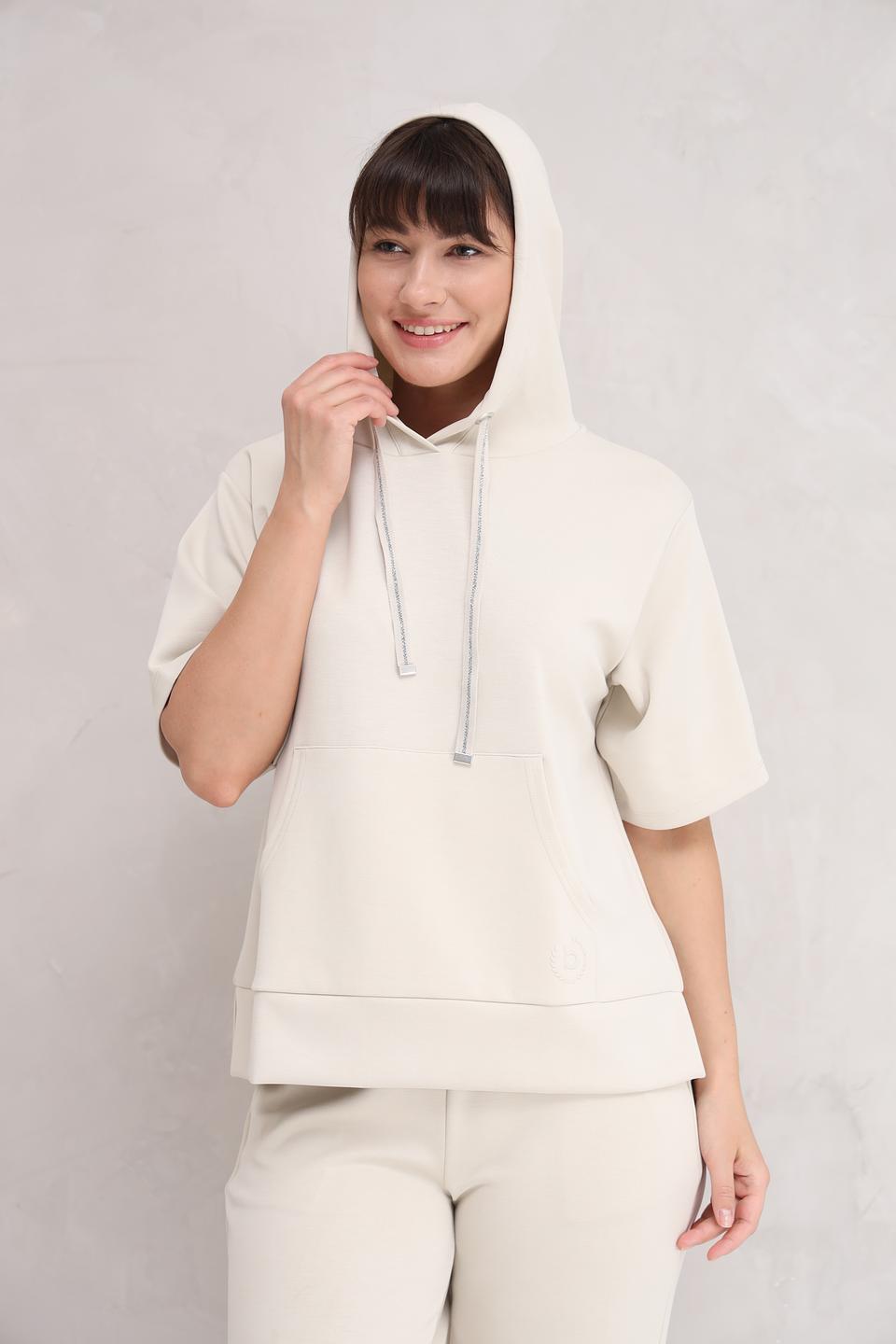 Пуловер Bugatti с капюшоном бежевый