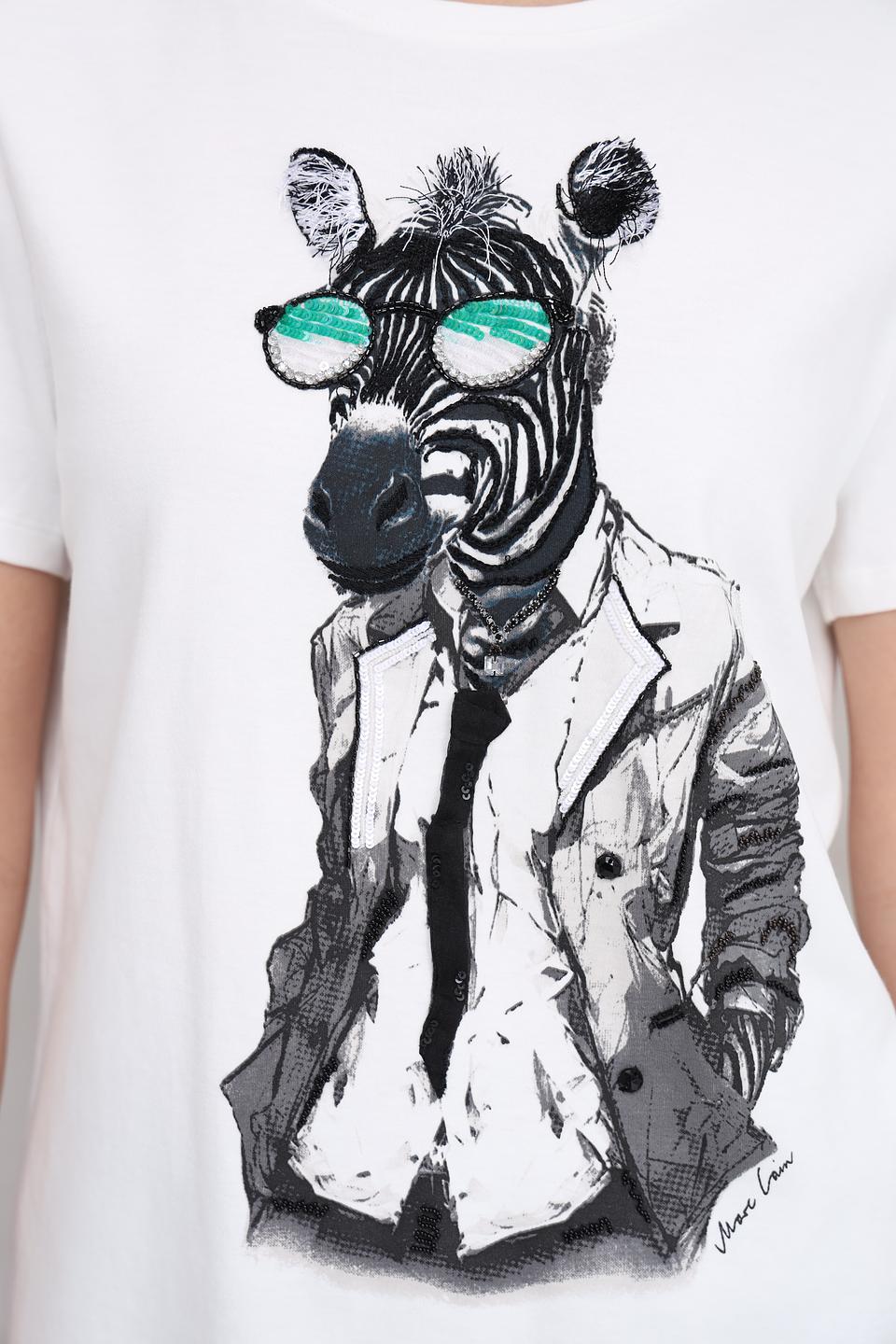 Футболка Marc Cain с принтом зебры