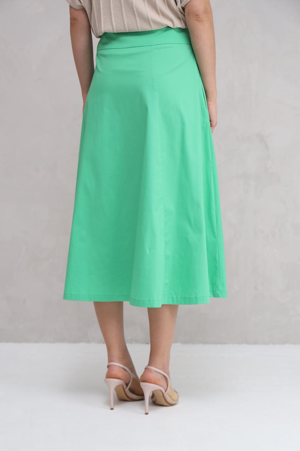 Юбка UNQ с завязками лайм