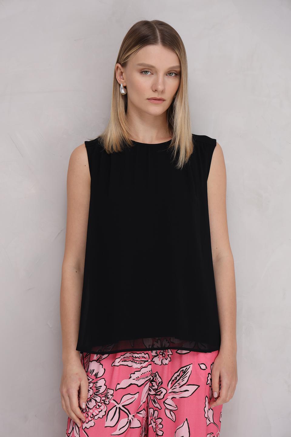 Топ Taifun чёрный с плечами