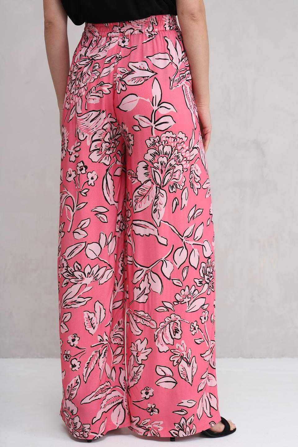 Брюки палаццо UNQ с цветочным принтом