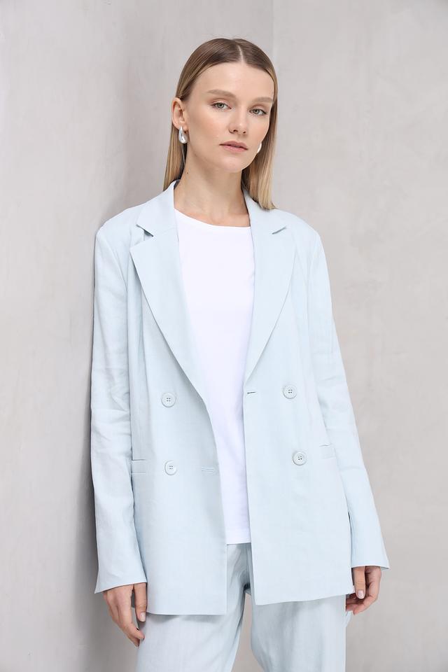 Жакет Marc Cain голубой приталенный