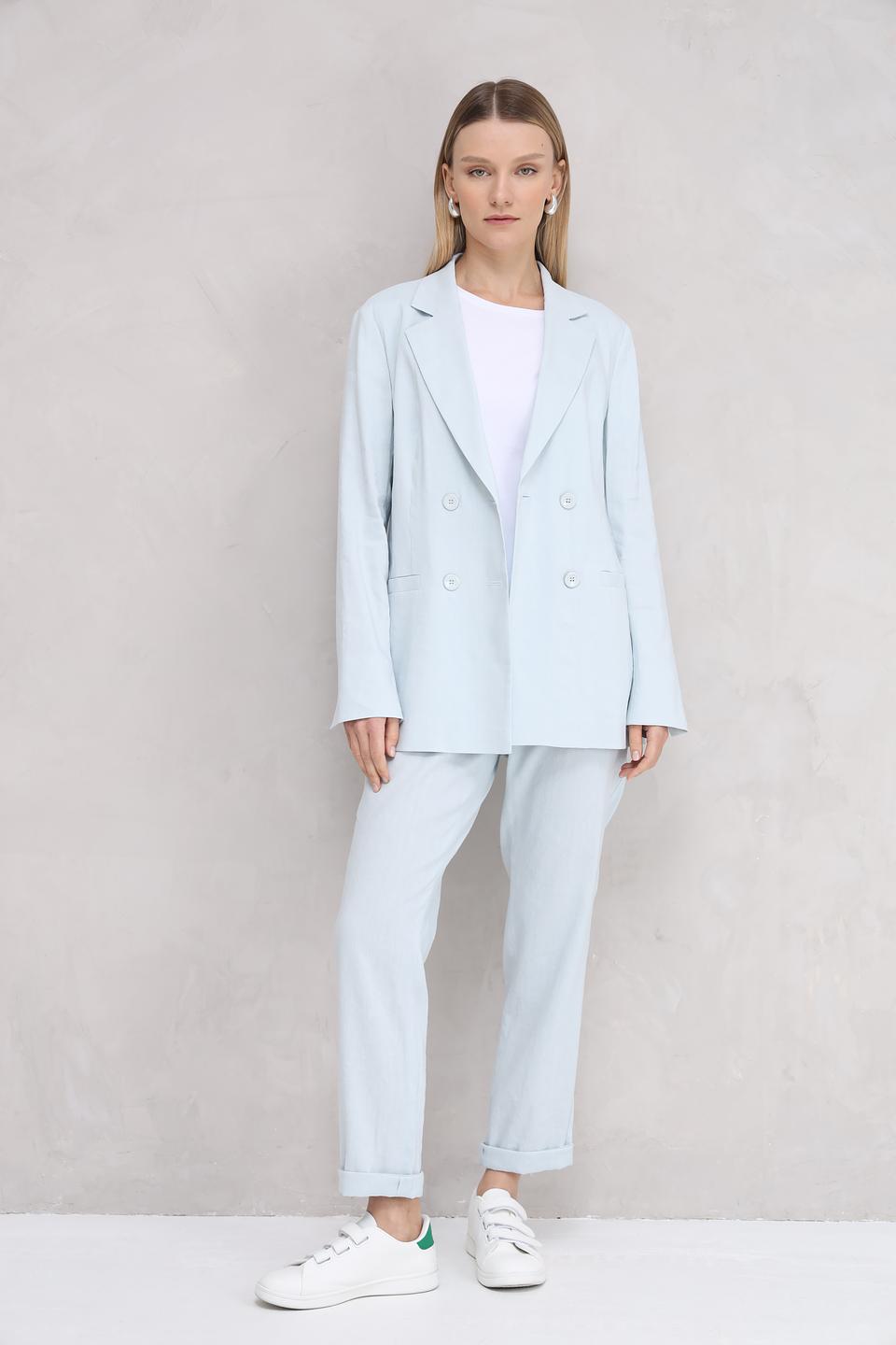 Жакет Marc Cain голубой приталенный