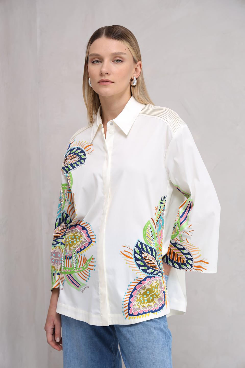 Блуза Marc Cain с цветочным принтом