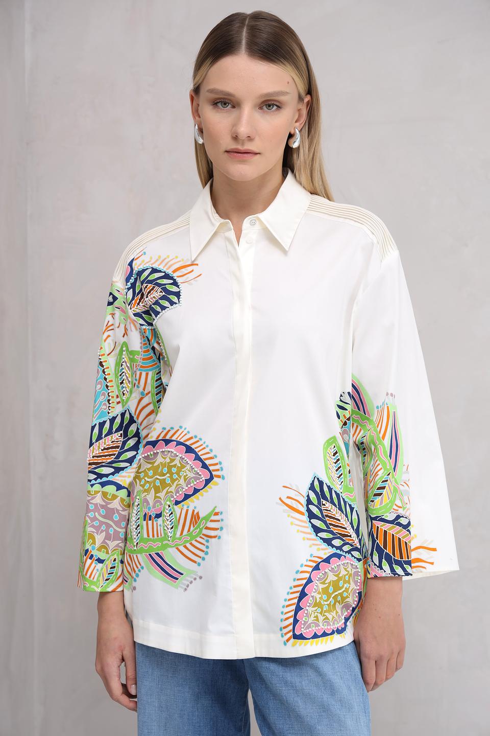 Блуза Marc Cain с цветочным принтом