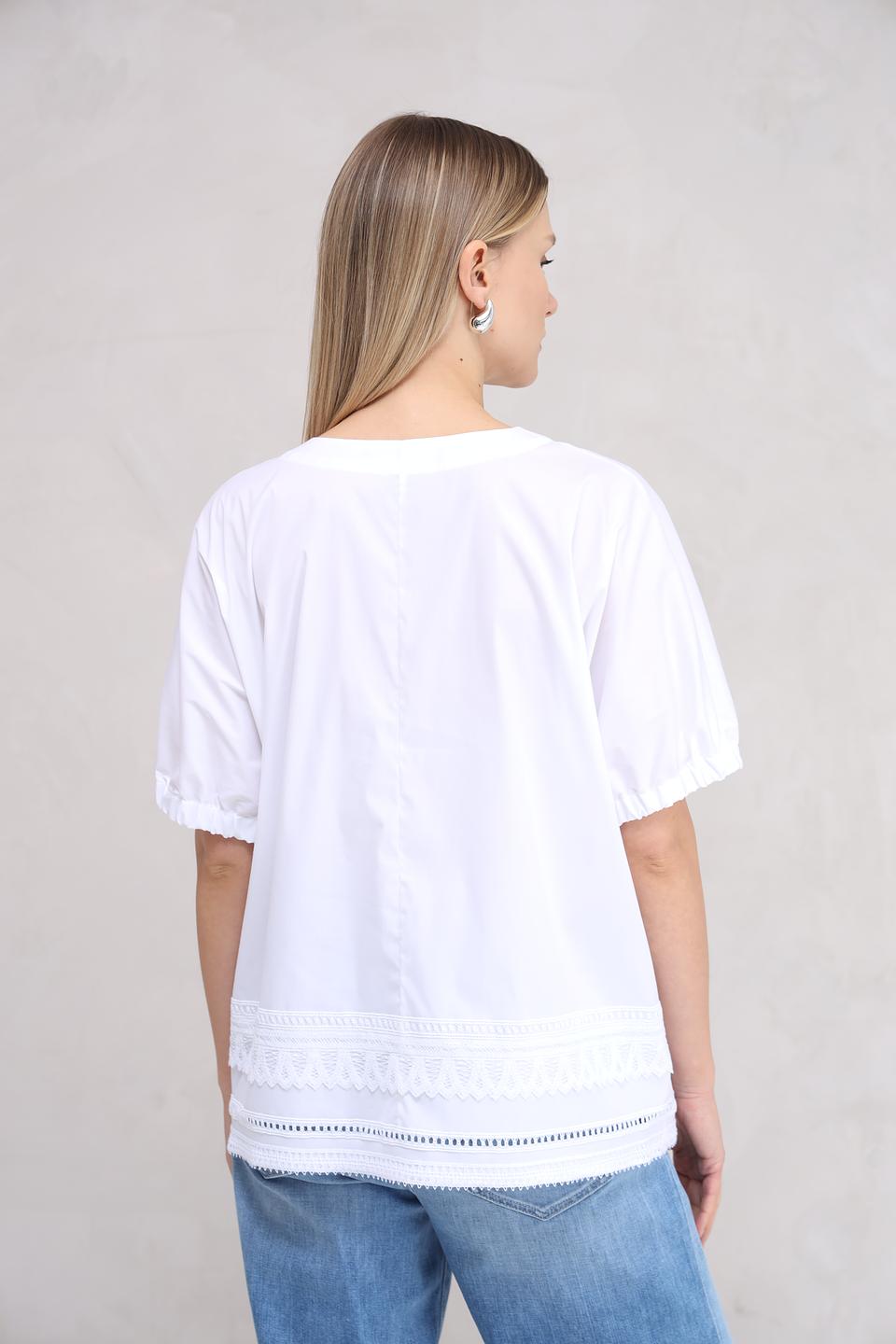 Блуза Marc Cain с кружевом белый