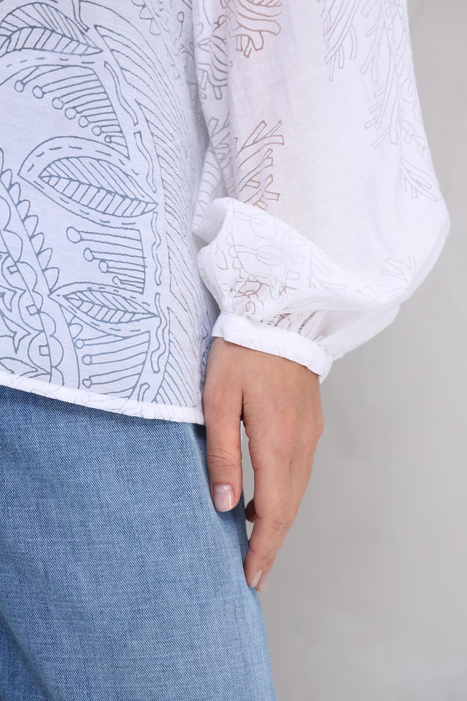 Блуза Marc Cain с растительным принтом