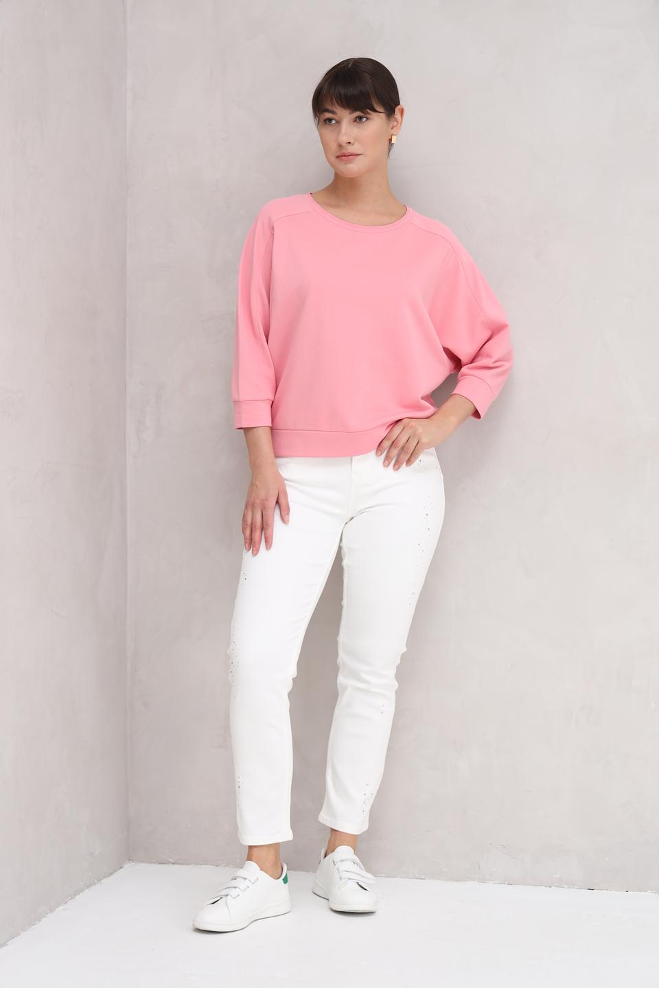 Пуловер Monari розовый с 3/4 рукавом