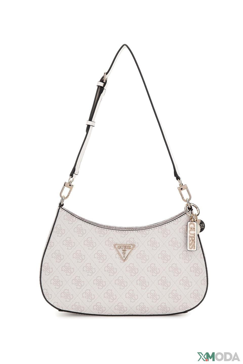 Сумка Guess с логотипом бежевая