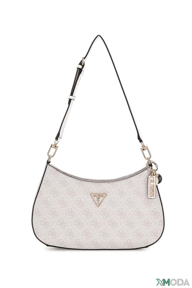 Сумка Guess с логотипом бежевая