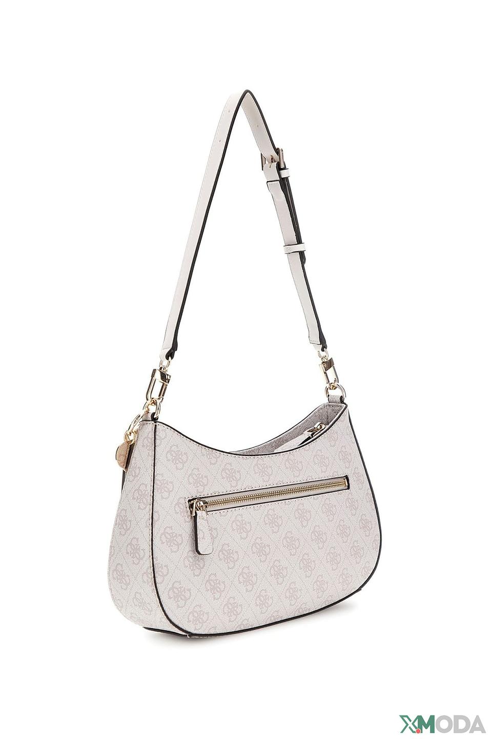 Сумка Guess с логотипом бежевая