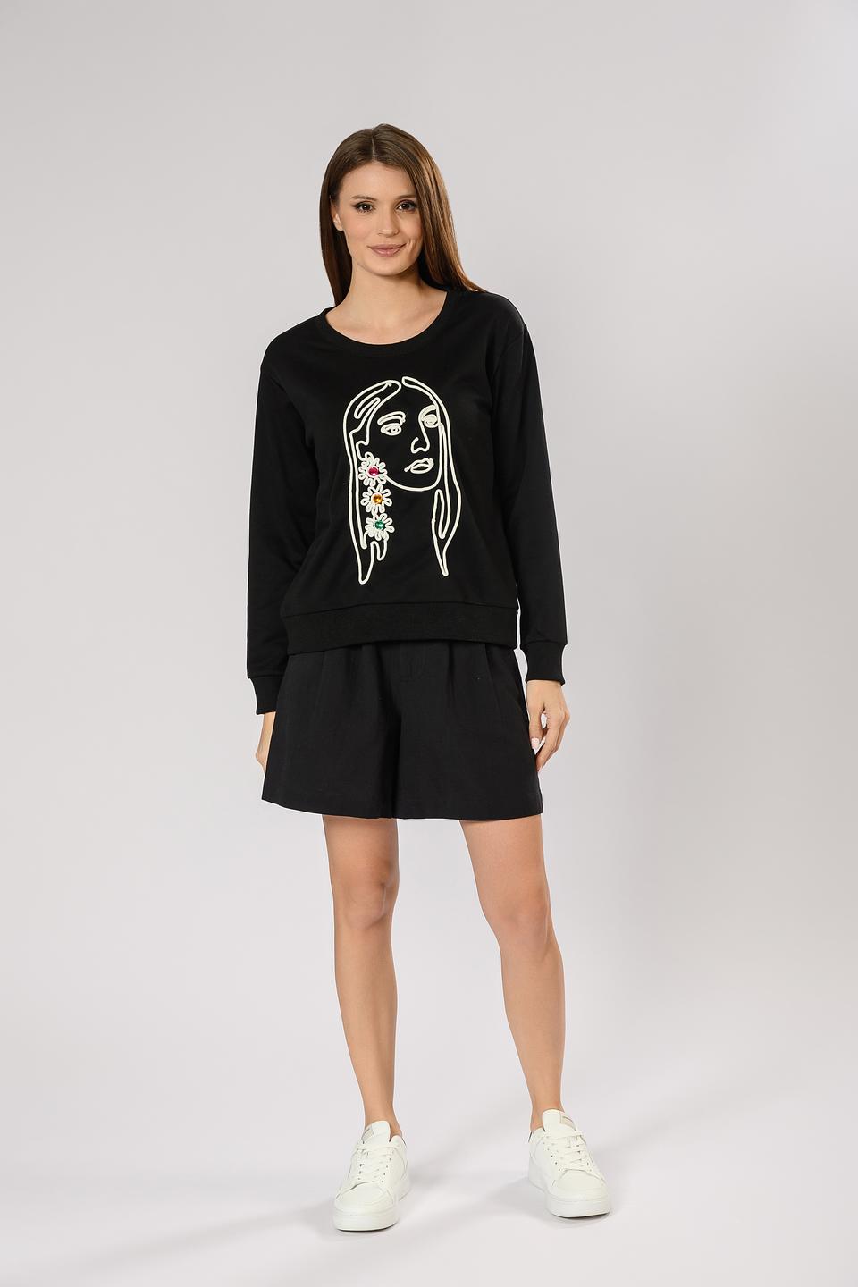 Джемпер Leo & Ugo с принтом чёрный