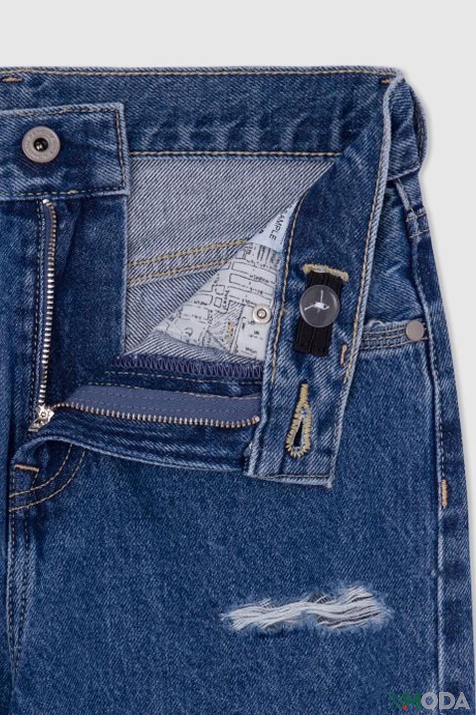 Брюки Pepe Jeans London джинсовые синие