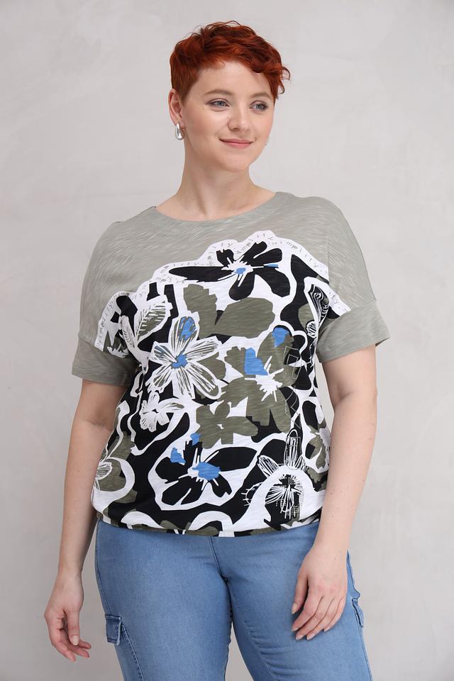 Футболка Rabe collection с цветочным принтом