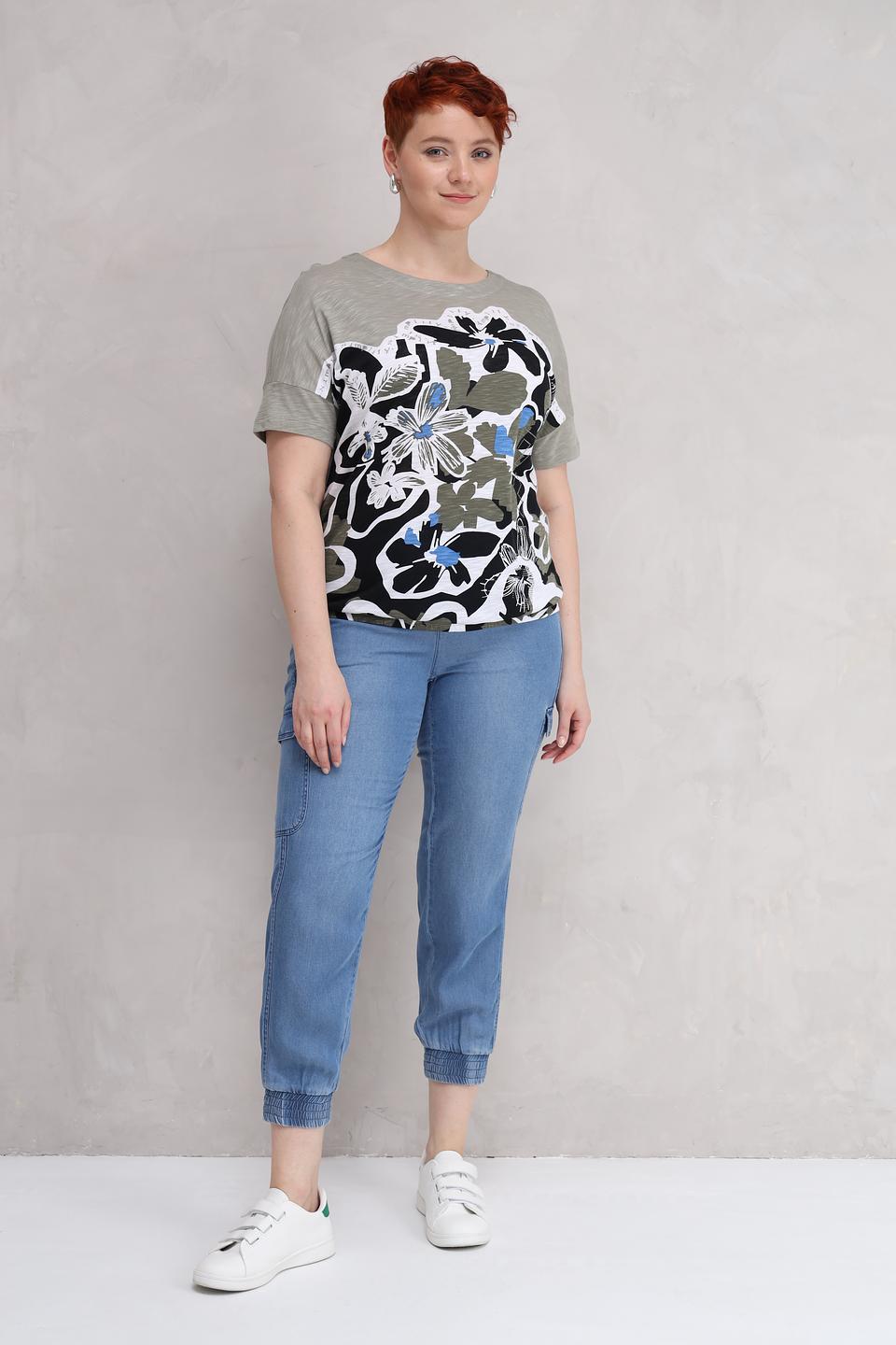 Футболка Rabe collection с цветочным принтом