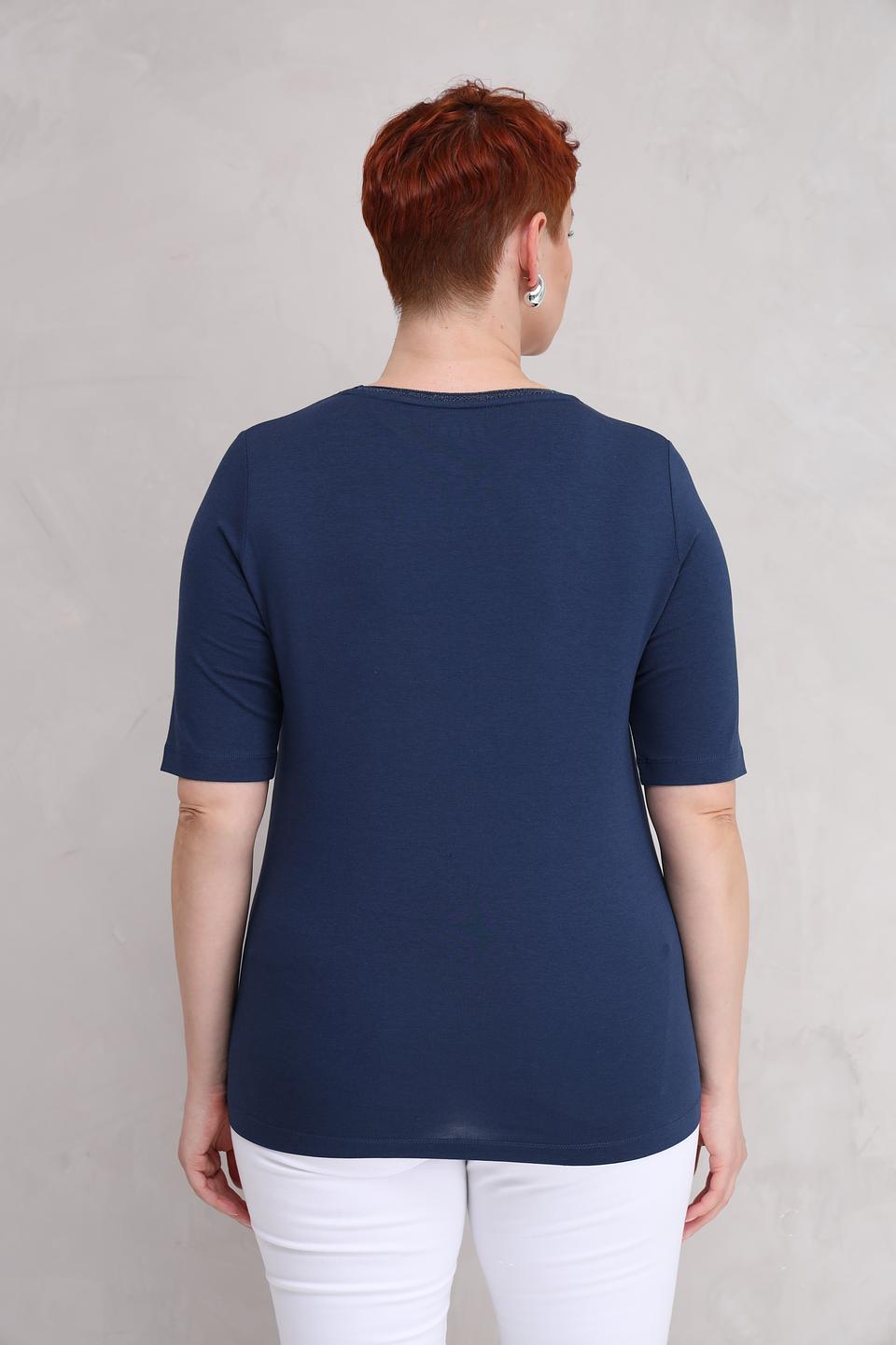 Футболка Rabe collection с принтом синяя