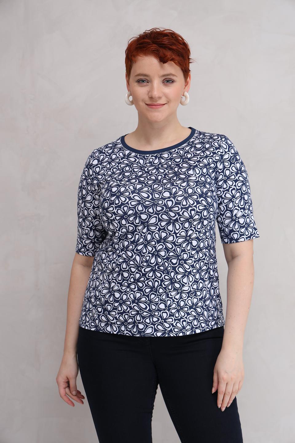 Футболка Rabe collection с цветочным принтом