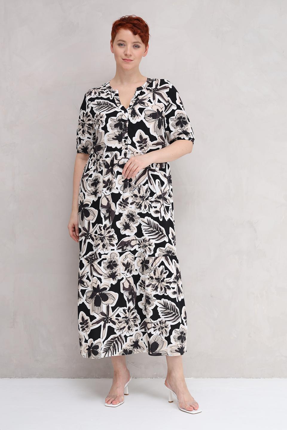 Платье Lecomte с цветочным принтом